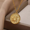 Pendant Necklace with Textured Chain and Multiple Charm Designs - Image 16