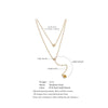 Thin Stainless Steel Double-Layer CZ Zirconia Chain Dainty Pendant Necklace for Women Delicate Jewelry - Image 6