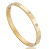 Stainless Steel Women's Bracelet Couple Bangle Cubic Zirconia Gold Color Jewelry Gift For Men - Image 8