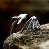 Vintage 316L Stainless Steel Flying Dragon Rings For Men Women Punk Biker Animal Opening Ring Jewelry Gifts - Image 3