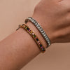Women Men Gold Color Woven Crystal Cubic Zirconia Bracelet Stainless Steel Jewelry Accessories Gold Plated Chain - Image 2