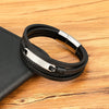 Xqni Multi-layer Braided Leather Wrap Bracelet Men Cool Stainless Steel Casual Buckle Bracelet Jewelry Accessories Gift - Image 4