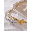 316L Stainless Steel Starfish Pendant Necklace Statement Gold Pvd Plated Individualistic Holiday Jewelry - Image 4