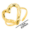 Abstract Hollow Irregular Open Adjustable Stainless Steel Rings Gothic Irregular Geometric Hammered Heart Lover Jewelry Rings - Image 28