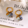 Jolivie Stainless Steel Stone Earrings Women Bohemia Vintage Hoop Earrings for Women Ear Jewelry Gift - Image 4