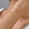Classic Bowknot Bracelet for Women,Gold Color Stainless Steel Flat Rolo Chain Bow Bracelets,Chic Jewelry Gifts - Image 2