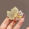 Classic Maple Leaves Design Brooch For Women Men Rhinestone Collar Lapel Brooches Pins Winter Jewelry Accessories - Image 10