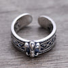 Vintage Crusader Flower Anchor Couple Resizable Rings for Women Men Gothic Punk Hip Hop Jewelry - Image 3