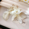 Glass Chiffon Flowers Tassel Dangle Earrings for Women Sweet Exaggerated Design Earring Vacation Style Jewelry Travel K - Image 13