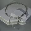 Y2k Irregular Star Chain Necklaces Women's Transparent Beads Zircon Choker Necklace Silver Color Summer Jewelry B - Image 2