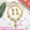 Gold Filigree Green Gem Jewelry Set Wedding Bridal Accessory For Traditional Occasions - Image 6