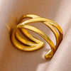 316L Stainless Steel Rings for Women Gold Color Classic rings wedding couple rings Jewelry - Image 6