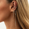 Long Tassel Chain Y2K Ear Cuff Ear Clip Without Hole C Shape Earring for Women Cartilage Kpop Pearl Chain Clip Earrings Jewelry - Image 7