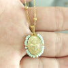 Virgin Mary Pendant Charm Necklace Women Cross Scared Heart Jesus Choker Seed Beads Stainless Steel Chain Gold Color Mom - Image 12