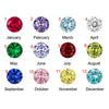 12 Month Birthstones Crystal Stainless Steel Gold Plated Jewelry Bracelets Bangles For Friend - Image 2