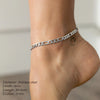 Stainless Steel Foot Jewelry Leg Chain Ankle Silver Color Franco Figaro Chain Anklets For Men Women Hip Hop Rapper - Image 2