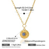 Gold Pvd Plated Stainless Steel Necklace For Women Star Sun Moon Zircon Pendant Necklace Jewelry - Image 7