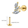 Titanium 16G Cluster Marquise CZ Tragus Helix Stud Conch Lobe Rook Cartilage Leaf Climber Flat Back Labret - Image 33