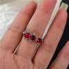 Goth Punk Retro Red Crystal Love Heart Cross Geometry Irregular Open Ring Set Y2K Halloween Accessories For Women Kpop Jewelry - Image 18