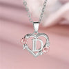 Cute Female A-Z Letter Flower Pendant Necklace Silver Color Wedding Jewelry Gift For Women - Image 9