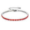 Colorful Cubic Zirconia Stone Tennis Bracelets Silver Plated Stainless Steel Chain Bracelet for Women Bride Jewelry - Image 9