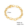 Punk Paperclip Bracelets for Women Men Oval Chains Cable Chain Bangle Stainless Steel Wrist Jewelry - Image 6