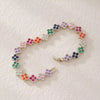 Rakol Colorful Clover Zircon Bracelet Charm Charm Cute Sweet Shining Crystal Jewelry Gift - Image 3