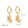 Zodiac Sign 12 Constellation Hoop Earrings for Women Shiny Zircon Gold Plated Ear Buckle Huggie Hoops Jewelry Gifts - Image 18