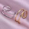 1/2pcs Simple Kpop Double Layer Open Adjustable Stainless Steel Ring For Women Men Accessories Finger Jewelry Gift - Image 1