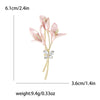 Resin Tulip Brooch for Women Unisex Rhinestone Flower Pin Pearl Plant Lapel Pin Banquet Party Backpack Gifts Jewelry Accessories - Image 11