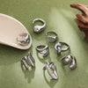 Vintage Stainless Steel Rings for Women Punk Chunky Irregular Smooth Adjustable Open Ring Jewelry Weddings Gifts - Image 27