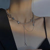Y2k Irregular Star Chain Necklaces Women's Transparent Beads Zircon Choker Necklace Silver Color Summer Jewelry B - Image 5