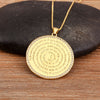 Round Shape Spain/English Pendant Necklace S/L Sizes Choice For Women Men Copper Clavicle Chain Jewelry Accessories - Image 9