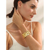 Wide Stainless Steel Cuff Bracelet in Gold-Tone or Silver-Tone - Image 1