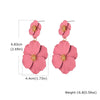 Big Flower Drop Earrings for Women Exaggerated Double Floral Dangle Earrings Statement Charm Jewelry for Wedding Party - Image 10
