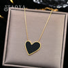 European and American Sexy Black Peach Heart Pendant Stainless Steel Necklace Girl's Sexy Necklace Accessories For Womans Gift - Image 7