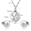 Purple Cubic Zirconia Imitaiton Pearl Pendants Earring Sets For Women Stainless Steel Chain Necklace Jewelry Sets - Image 14