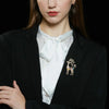 Elk Deer Crystal Pearl Brooches Badges for Women Men Party Festival Animal Pins Corsage Christmas and Year Gifts - Image 3