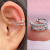 1Pc Geometry Crystal CZ Leaf Clip Earring For Women Without Piercing Punk Vintage Star Ear Cuff Wrap Adjustable Jewelry - Image 26