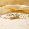 Simple Leaf Zircon Open Bracelet Gold Color Stainless Steel Cuff Bracelet Pulseira Feminin Tiny Hand Jewelry - Image 4