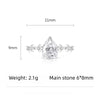 Silver Gemstone Ring for Women, Adjustable Statement Ring, Elegant Jewelry,Gift for Birthday Wedding Party - Image 5