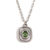 Oval Shape Green Zircon Necklace Stainless Steel Paperclip Chain Gold Plated Jewelry - Image 7