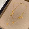 Vintage classic diamond studded daisy layered necklace single-layer collar chain party jewelry for women gifts - Image 2
