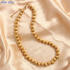 Mhs.sun 4/6/8/10MM Pearl Stainless Steel Bead Necklaces Classic Gold Plated For Women Men Daily Party Jewelry Gifts - Image 13