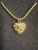 Gold Rope Chain Necklace Nugget Heart Pendant - Image 28