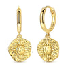 Silver Earrings Women Sparkling Gold Plated Sun Moon Drop Earring For Anniversary Wedding Jewelry Gifts - Image 1