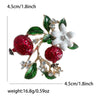 Rhinestone Pomegranate Brooches for Women Unisex Enamel Fruit Pins Office Party Friend Gifts Jewelry Accessories - Image 10