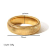 Gold Plated Stainless Steel Elastic Bracelet for Women Personality Hiphop Punk Cuff Party Jewelry - Image 9