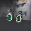 Geometric Drop Colorful Zircon Clip on Earring for Women Without Piercing Ear Clip for Women Wedding Jewelry - Image 5