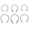 1Pcs Spike Septum Rings 16G Steel Piercing Jewelry Vertical Snake Bite Jewelry Lip Rings for Women Men 8mm/10mm - Image 1